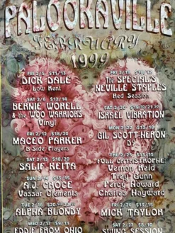 The Artworks Gig Posters MHP 59 February- 1999 Poster Palookaville Santa Cruz, CA 1st