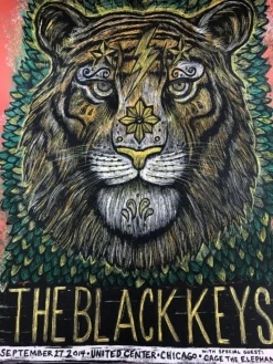 The Black Keys - 2014 Dan Grzeca Poster Chicago, IL United Center S/N