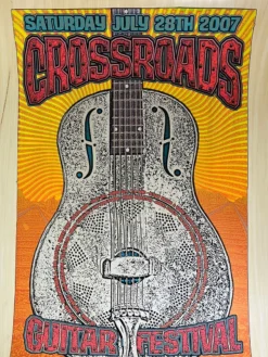 Crossroads Guitar Festival - 2007/2010 Chuck Sperry Poster, Eric Clapton Test Print