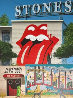 Sold Out Posters Rolling Stones - 2021 Poster No Filter Tour Austin, TX Gig Posters