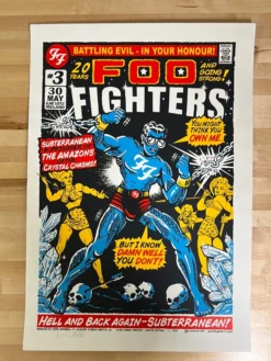 Foo Fighters - 2015 Chris Hopewell Poster Slane, Ireland