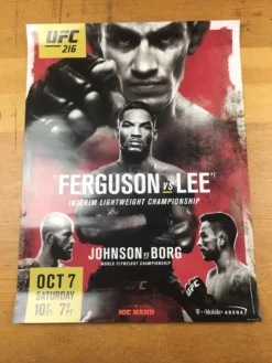 Sold Out Posters UFC 216 - 2017 Poster Ferguson Vs Lee, Johnson Vs Borg