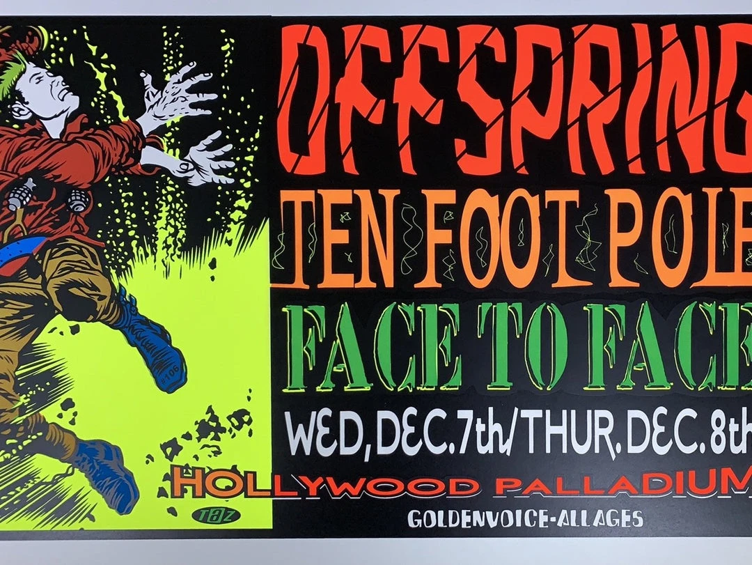 TAZ Offspring - 1994 T.A.Z. Poster Hollywood, CA Palladium 1st Ed Gig Posters 3 TAZ Offspring - 1994 T.A.Z. Poster Hollywood, CA Palladium 1st Ed Gig Posters