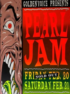 TAZ Gig Posters Pearl Jam - 1998 T.A.Z. Poster Maui, HI Cultural Center Variant