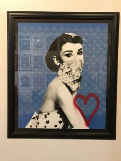 Art Prints IDOLS: Audrey - 2016 Static Poster FRAMED Hepburn Street Art Graffiti