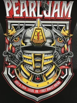 Gig Posters Pearl Jam - 2014 Mark 5 Poster Leeks, UK, First Direct Arena