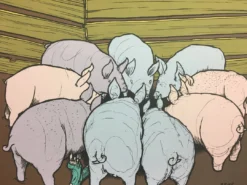 Art Prints Mr Wu's Pigs - 2010 Jay Ryan Poster Pig Print