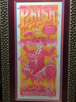 Phish - 2000 Jim Pollock Poster Hartford, CT Meadows Music Theatre, Framed