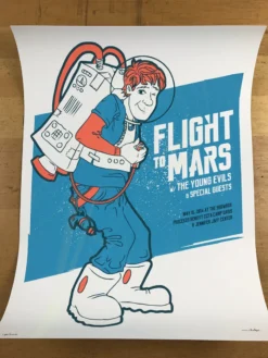 Flight To Mars - 2014 Dumbgun Poster Seattle, WA Showbox