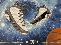 Air Jordan Space Jam 9 - Zissou Tasseff-Elenkoff Poster Nike Art Print