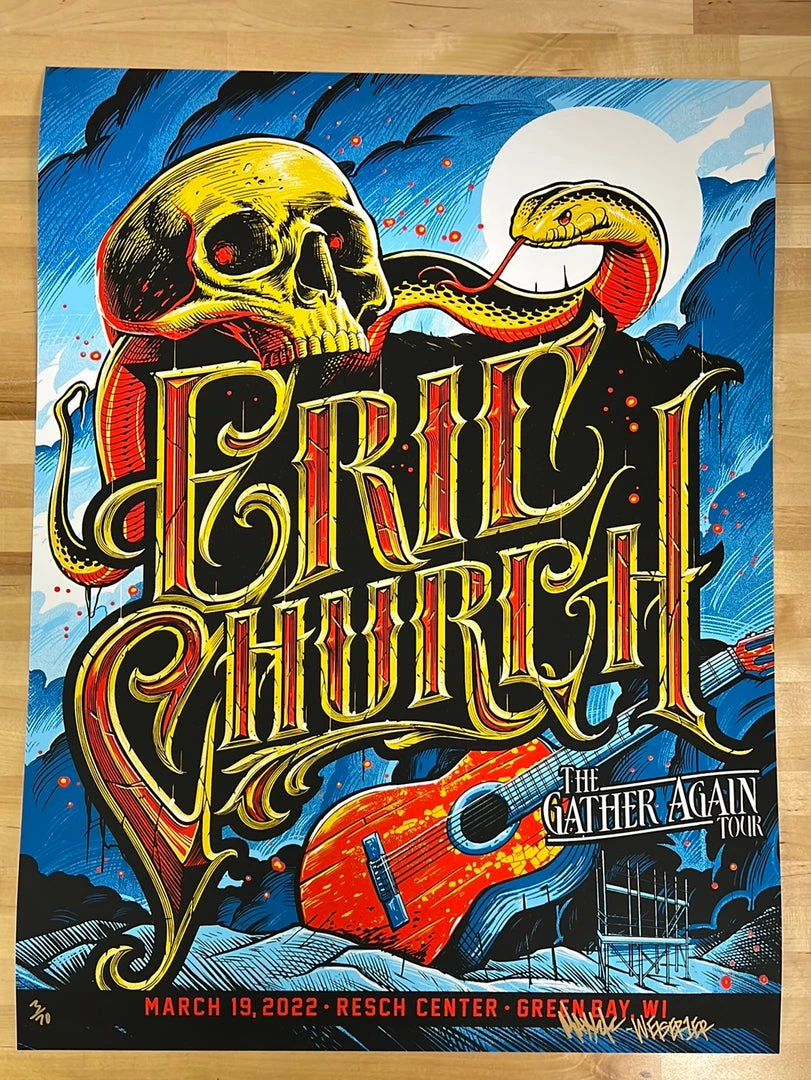 Eric Church - 2022 Maxx242 Poster Green Bay, WI 3/19 Gig Posters 4 Eric Church - 2022 Maxx242 Poster Green Bay, WI 3/19 Gig Posters