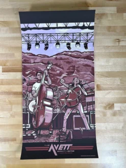 The Avett Brothers - 2021 Darin Shock Poster Red Rocks Morrison, CO 7/10