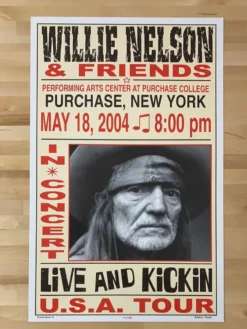 Gig Posters Willie Nelson - 2004 Franks Brothers 5/18 Poster Purchase, NY
