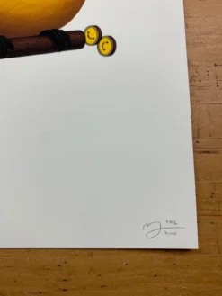 Fat Bird - 2019 Mike Mitchell Poster Wire-tailed Manakin 1st Art Prints