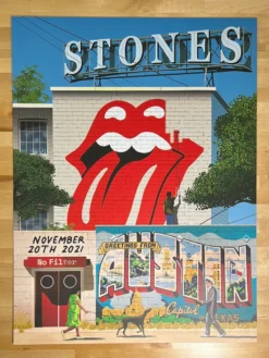 Sold Out Posters Rolling Stones - 2021 Poster No Filter Tour Austin, TX Gig Posters