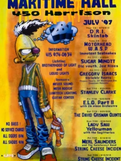 Sold Out Posters Gig Posters MHP 32 Maritime Hall - 1997 Poster July String Cheese Incident San Fran 1st