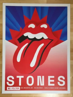 Sold Out Posters Rolling Stones - 2019 Poster No Filter Tour Oro-Medonte, ON