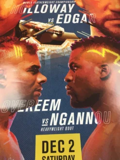 Sold Out Posters UFC 218 - 2017 Poster Holloway Vs Edgar, Overeem Vs Ngannou