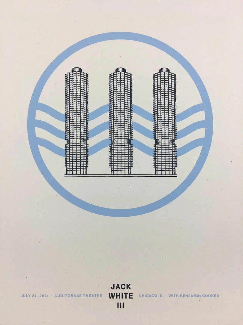 Jack White - 2014 Matthew Jacobson Poster Chicago, IL The Auditorium Theatre 5 Jack White - 2014 Matthew Jacobson Poster Chicago, IL The Auditorium Theatre