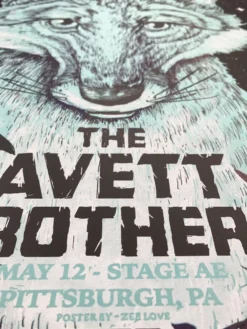 The Avett Brothers - 2016 Zeb Love Poster Pittsburgh, PA Stage AE VARIANT BLUE