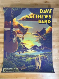 Railey Bace Prints Dave Matthews Band - 2021 Bailey Race Poster Gilford, NH 8/24 Gig Posters