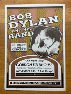 Bob Dylan - 2004 Geoff Gans Poster Rochester, NY Gordon Field House