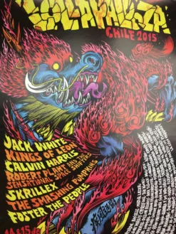 Sold Out Posters Lollapalooza - 2015 Artist Unknown Poster Santiago, CL O'Higgins Park Gig Posters