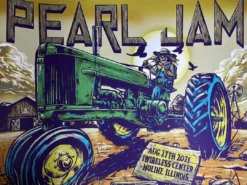 Pearl Jam - 2021 Ian Williams Poster Moline, IL Streaming Event Gig Posters