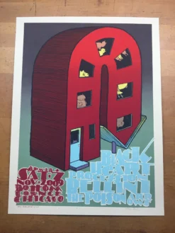 The Black Heart Procession - 2009 Jay Ryan Poster Chicago, IL Bottom Lounge