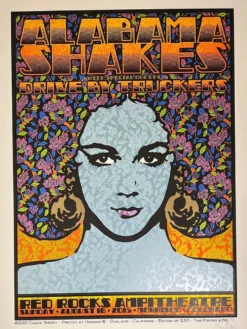 Alabama Shakes - 2015 Chuck Sperry Poster Red Rocks Morrison, CO