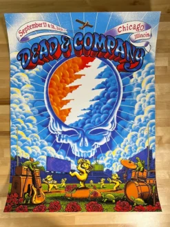 Dead & Company - 2021 James Flames Poster Chicago, IL Wrigley Field