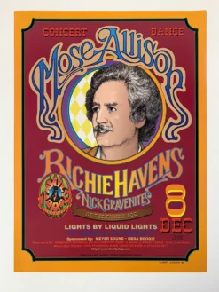 Gig Posters FD/ID 3 Mose Allison - 1995 Gilbert V. Johnson Poster Maritime Hall San Fran 1st