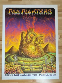 Gig Posters Foo Fighters - 2015 Emek Poster Print Portland, OR Moda Center AE