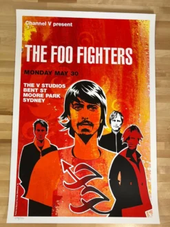 Foo Fighters - 2005 Craig Phillips Poster Sydney, Australia Moore Park