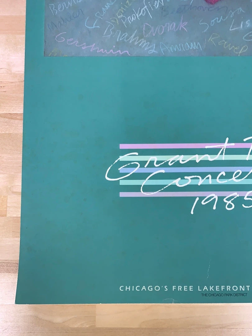 Sold Out Posters Grant Park Concerts - 1985 Lakefront Poster Chicago, IL Original Vintage 8 Sold Out Posters Grant Park Concerts - 1985 Lakefront Poster Chicago, IL Original Vintage