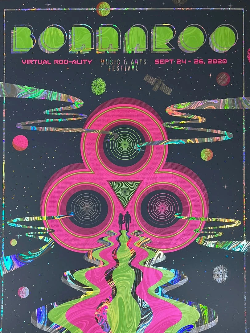 Bonnaroo - 2020 Status Serigraph Poster Manchester, TN FOIL Foil Posters 3 Bonnaroo - 2020 Status Serigraph Poster Manchester, TN FOIL Foil Posters