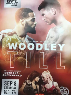 Sold Out Posters UFC 228 2018 Poster Woodley Vs Till And Montano Vs Shevchenko