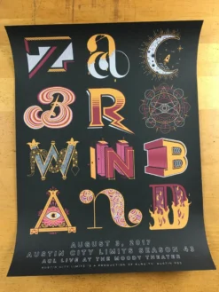 Zac Brown Band - 2017 Southern Reel Poster Austin Moody Theater Gig Posters