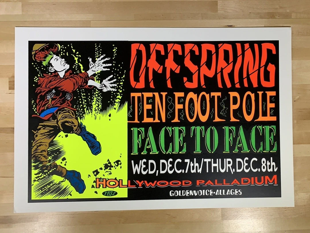 TAZ Offspring - 1994 T.A.Z. Poster Hollywood, CA Palladium 1st Ed Gig Posters 4 TAZ Offspring - 1994 T.A.Z. Poster Hollywood, CA Palladium 1st Ed Gig Posters