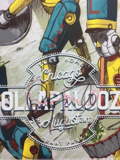 Chicago, IL Lollapalooza - 2017 Pixelpancho Poster Chicago Print SIGNED By Perry Farrell