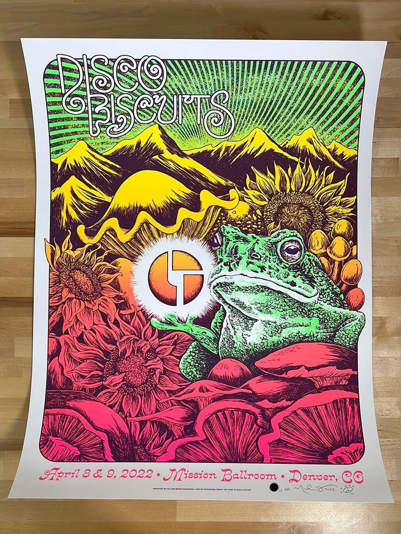Colorado Disco Biscuits - 2022 Nathaniel Deas Poster Denver, CO Mission 4 Colorado Disco Biscuits - 2022 Nathaniel Deas Poster Denver, CO Mission