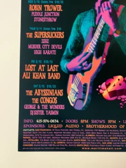 Greg Coiner Gig Posters MHP 60 March - 1999 Poster Maritime Hall San Fran 1st