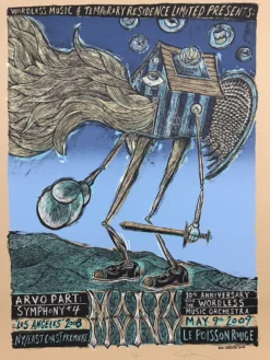 Arvo Part Symphony #4 - 2009 Dan Grzeca Poster Los Angeles Art Prints