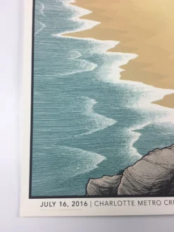 Ray LaMontagne - 2016 Justin Santora Poster Charlotte, NC Metro Credit Amphithea