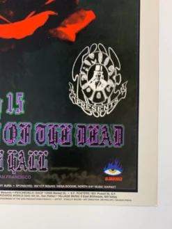 FD/ID 12 Unbroken Chain - 1995 Stanley Mouse Poster Maritime Hall San Fran 1st