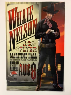 Gig Posters MHP 35 Willie Nelson - 1997 Jim Phillips Poster Maritime Hall San Fran 1st