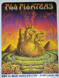 Gig Posters Foo Fighters - 2015 Emek Poster Print Portland, OR Moda Center AE