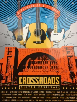 Crossroads Guitar Festival - 2019 Scrojo Poster Dallas, TX American Airlines Cen Gig Posters