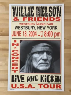 Willie Nelson - 2004 Franks Brothers 6/17 Poster Westbury, NY