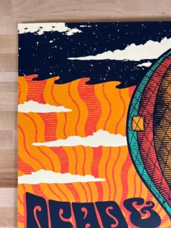 Colorado Dead & Company - 2021 Status Serigraph Poster Red Rocks Morrison, CO